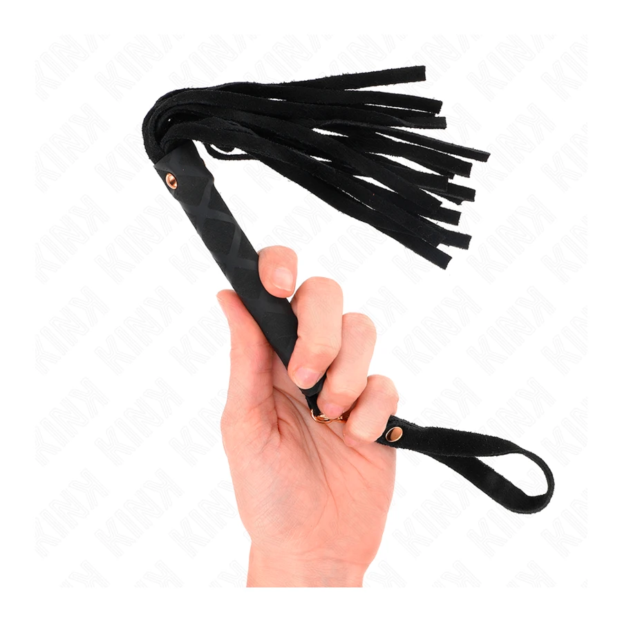 KINK - MINI FRUSTA IN CAMOSCIO NERO 30 CM